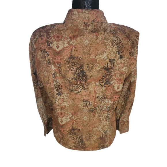 Urban Haggar Orange & Brown Corduroy Shirt M - Picture 6 of 7